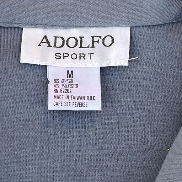Vintage Adolfo Sport Zip Up Jacket See Thru Crochet Dolphin Embroidery Womens M - Picture 9 of 10